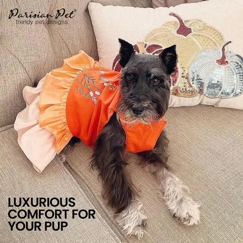 Vista 5 de Parisian Pet Vestido de Verano con Bloques de Color - Vestido Ligero sin Mangas - Atuendo de Playa para Perro - Lavable a Máquina para Perros Juego