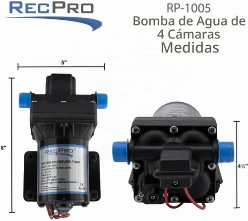 Vista 6 de RecPro - Bomba de agua de repuesto directo para Shurflo 4008-101-A65 3.0 GPM 12V Self-Prime Camper Bomba de agua