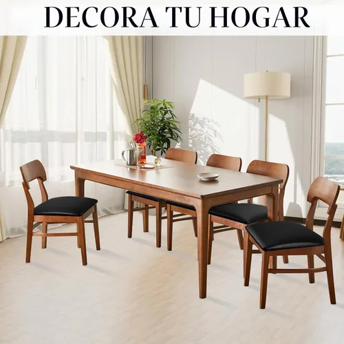 Vista 2 de Juego de 2 fundas de asiento para sillas de comedor de cuero PU, fundas impermeables para sillas de cocina, funda elástica para sillas