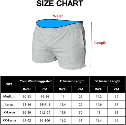 Vista 2 de Muscle Alive Pantalones cortos de correr para hombre con bolsillos, ropa atlética, algodón de rizo francés con 3 o 5 pulgadas