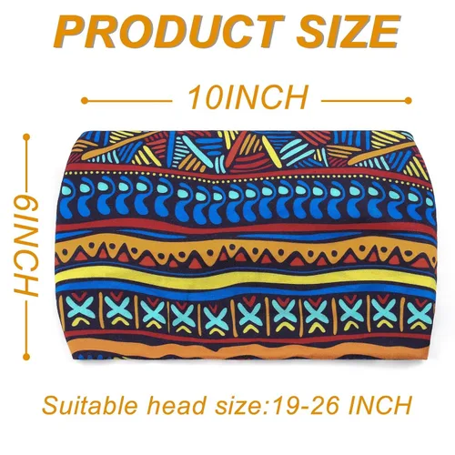 Vista 4 de Bohend Diademas anchas bohemias para mujer, 8 unidades, bandas elásticas antideslizantes para el cabello atléticas y yoga
