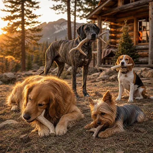 Vista 5 de WhiteTail Naturals Paquete de 2 cuernos de eje XL para perros XL-7-8