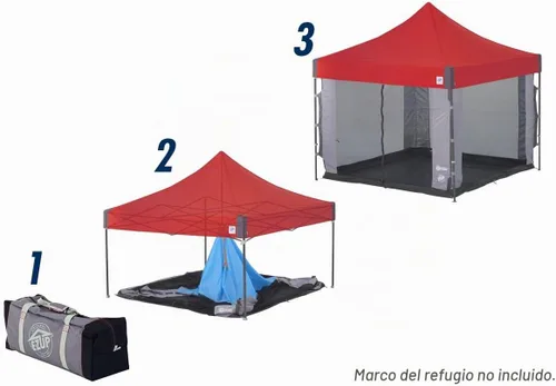 Vista 2 de E-Z UP Toldo de malla cubo, se adapta a refugios de pierna recta de 10 x 10 pies, Eclipse, Enterprise, pirámide, toldos Vantage