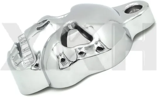 Vista 5 de SMT-Cubierta de cuerno de calavera cromada compatible con Harley Big Twins V-Rods Stock Cowbell 1992-2013 [B00RUEPWSE]