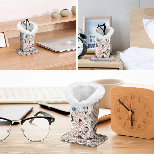 Vista 97 de Fintie Soporte para anteojos forrado de felpa con base magnética, estuche de cuero vegano prémium para lentes