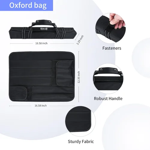 Vista 5 de 5 cuchillos de chef con bolsa de rollo, juego de cuchillos de cocina, cuchillo afilado de acero inoxidable para cortar carne, frutas y verduras
