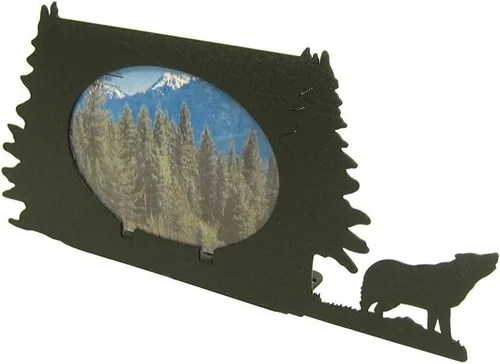 Vista 11 de Innovative Fabricators, Inc. Marco de fotos Wildlife, fabricado en Estados Unidos, osos y pinos, paisaje de 3.5 x 5 pulgadas