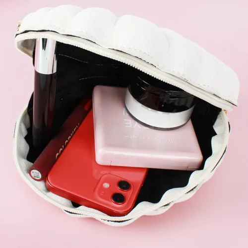 Vista 3 de Mini bolso de mano de noche de concha marina para mujer, bolso cruzado