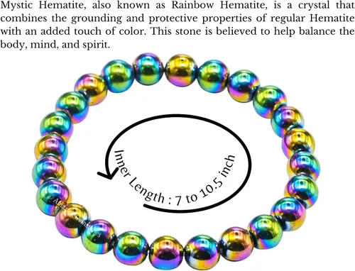 Vista 658 de Amazing Gemstone Crystal Bracelet for Women Men's Gifts - Protection Healing Crystal Bracelet - 8mm Gemstone Beaded Stretchable Bracelet Pulseras