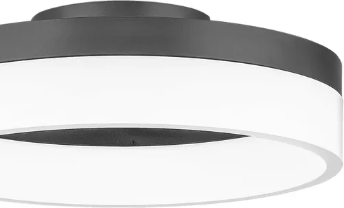 Vista 8 de Quoizel Cohen - Lámpara de techo redonda semiempotrada, bronce aceitado, luz LED moderna colgante integrada para pasillo, cocina, dormitorio o baño