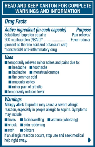 Vista 17 de Advil Liqui-Gels - Analgésico y reductor de fiebre, medicamento para el dolor para adultos con ibuprofeno 200 mg para dolor de cabeza, dolor