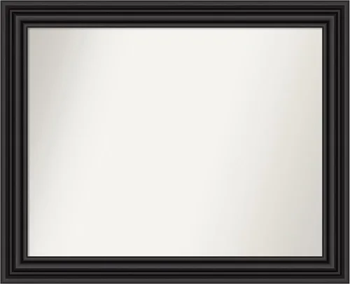 Vista 171 de Amanti Art Espejo personalizado, espejo de baño negro puente, espejo de pared o espejo de tocador de baño sobre el fregadero (26 x 26 pulgadas)