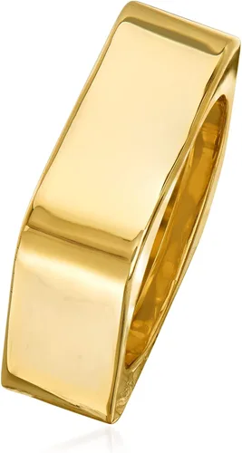 Vista 4 de Ross-Simons Anillo cuadrado de oro amarillo italiano de 14 quilates Oro no conocido
