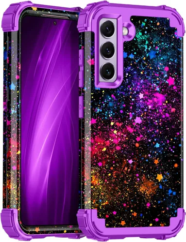 Vista 69 de Casetego Funda para Galaxy A16 5G, que brilla en la oscuridad, tres capas, resistente, a prueba de golpes, protección completa, policarbonato duro