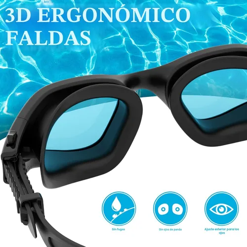 Vista 3 de WIN.MAX - Goggles de natación polarizados, antivaho, antirrayos ultravioleta, sin filtraciones y con visión clara para hombres, mujeres, adultos