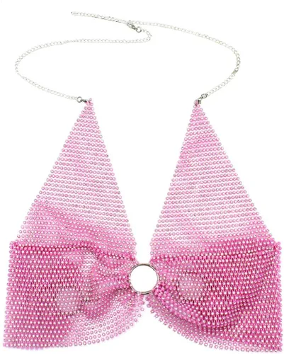 Vista 7 de Camiseta corta sin espalda con diamantes de imitación brillantes para mujer, sexy, halter, transparente, para salir por la noche, fiesta, club