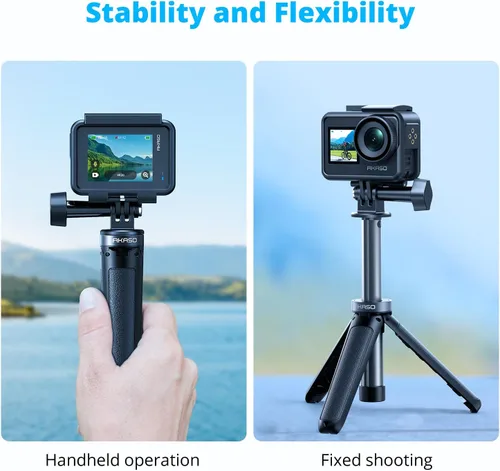 Vista 6 de AKASO Brave 4 4K30fps 20MP Cámara de acción WiFi con mini trípode Selfie Stick