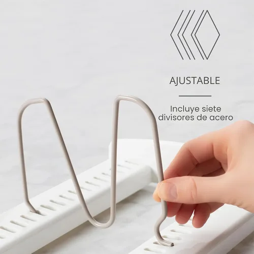 Vista 2 de YouCopia StoreMore Organizador ajustable para tapas de ollas, estándar, blanco