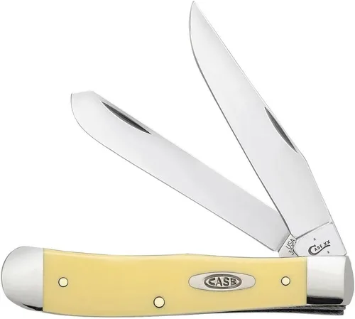 Vista 7 de Case WR XX Trapper - Cuchillo de bolsillo plegable, mango sintético con cuchillas de acero al carbono, 4 1/8 pulgadas cerrado