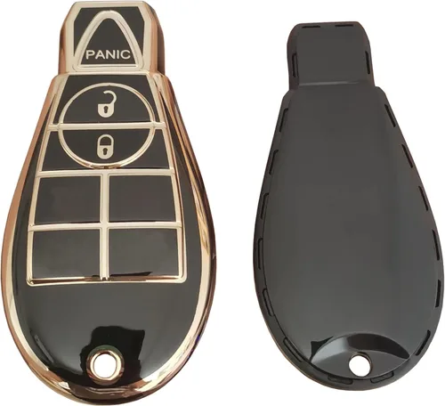 Vista 5 de Funda para llavero Dodge con llavero de TPU compatible con Dodge Ram Jeep Chrysler