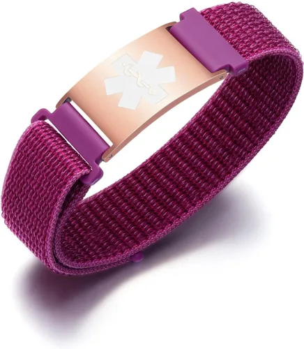 Vista 18 de Pulseras deportivas personalizadas de alerta médica para mujeres y hombres – Pulseras de identificación médica personalizadas con grabado gratuito