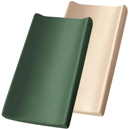 Vista 8 de SiinvdaBZX Paquete de 2 fundas para cambiador para bebés, niñas y niños, fundas de satén suaves y sedosas para cambiadores de pañales de 32 x 16