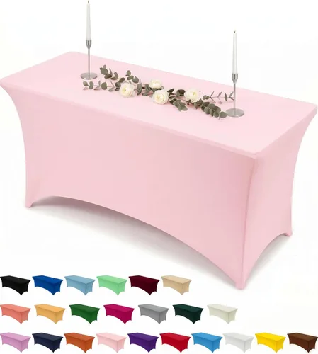 Vista 39 de Utopia Kitchen Mantel rectangular de spándex de 4 pies [1 unidad, negro] 200 GSM elástico, ajustado, lavable y resistente a las arrugas, cubierta