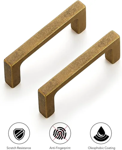 Vista 8 de Ravinte Antique Brass Kitchen Cabinet Solid Handles,3 Inch,5 Pack