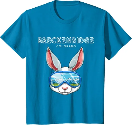 Vista 48 de Breckenridge Colorado USA - Camiseta de esquí y snowboard de conejo, Negro, S