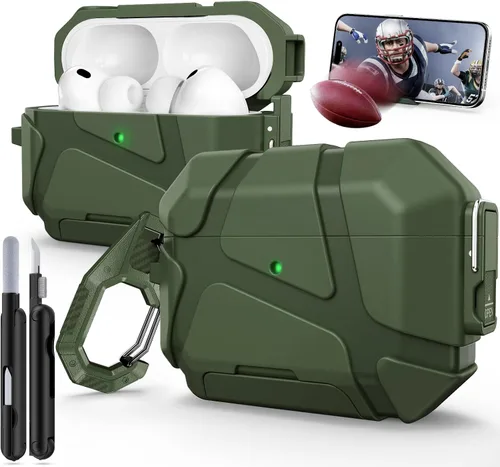 Vista 10 de Funda para AirPods Pro 3ra Generación (2025 Nuevo), Diseño de Bloqueo Seguro y Soporte para Teléfono Compatible con Airpods Pro 3ra Generación Funda