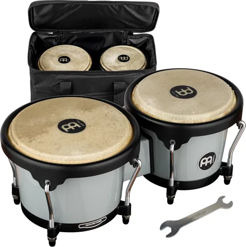 Vista 27 de Meinl Percussion HB100SNT-M bongós de madera natural de 6 3/4 y 8 pulgadas, Negro Bongos de carcasa sintética duradera profesional para adultos