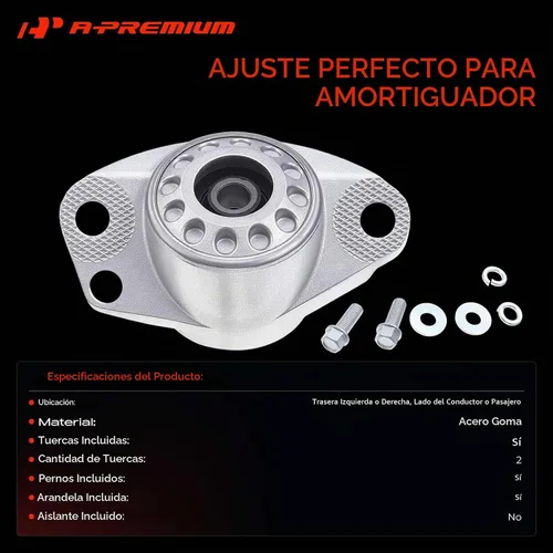 Vista 3 de A-Premium - Soporte de puntal superior trasero compatible con Volkswagen, Audi