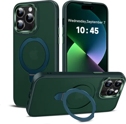 Vista 11 de LeYi Funda para iPhone 11 para MagSafe con soporte magnético, color negro