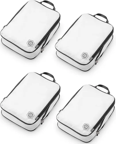 Vista 17 de TRIPPED Travel Gear Juego de 7 cubos de embalaje de compresión grandes para Negro