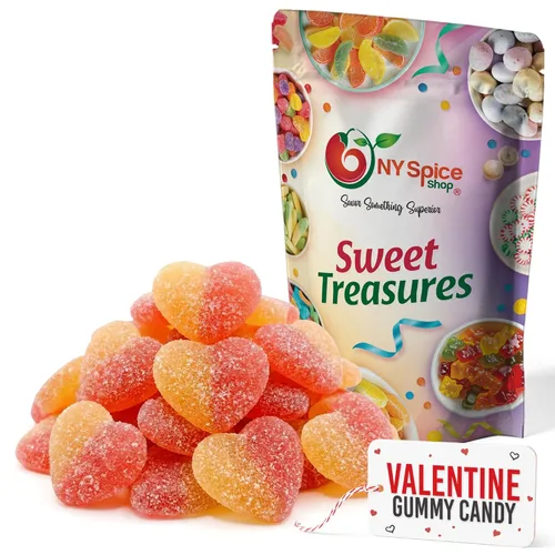 Vista 17 de NY Spice Shop Dextrose Baby - Caramelos en forma de corazón para fiestas, paquete variado de 1 libra, decoraciones románticas para fiestas, bolsas