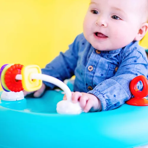 Vista 2 de [Usado] Bright Starts - Caminante Giggling Safari con estructura de plegado fácil para almacenamiento, para bebés a partir de 6 meses