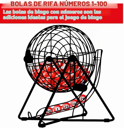 Vista 5 de Liliful - 100 bolas de bingo numeradas del 1 al 100, fácil de leer