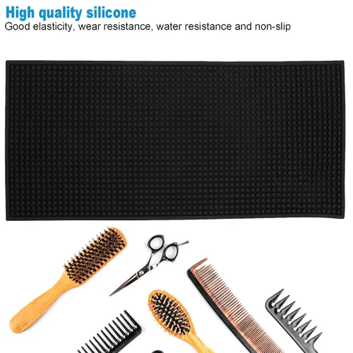 Vista 6 de Barber Sation Mat Organizador Barber Tool Mat Mat para cortapelos antideslizante