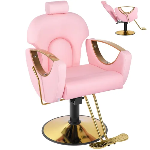 Vista 14 de Silla de peluquero reclinable para estilista Todo negro