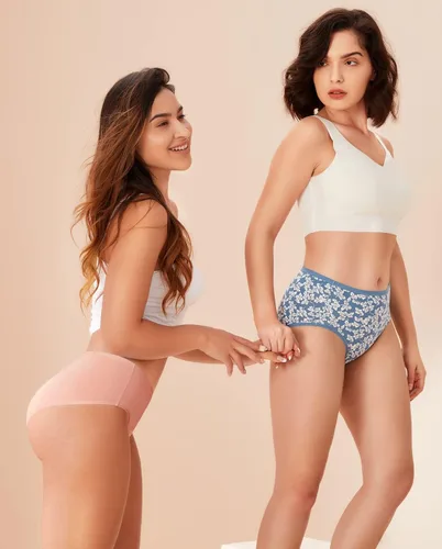 Vista 7 de Ropa interior de algodón para mujer, transpirable, bragas, suaves, cómodas, paquete de 4