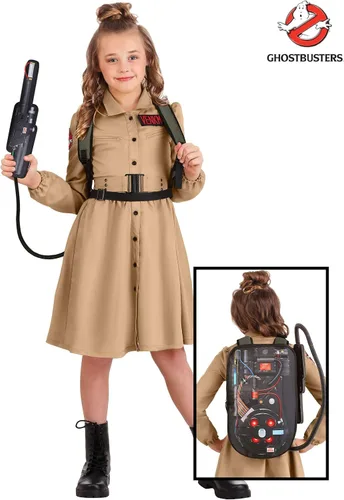 Vista 6 de Vestido de disfraz de Cazafantasmas para niñas Marrón