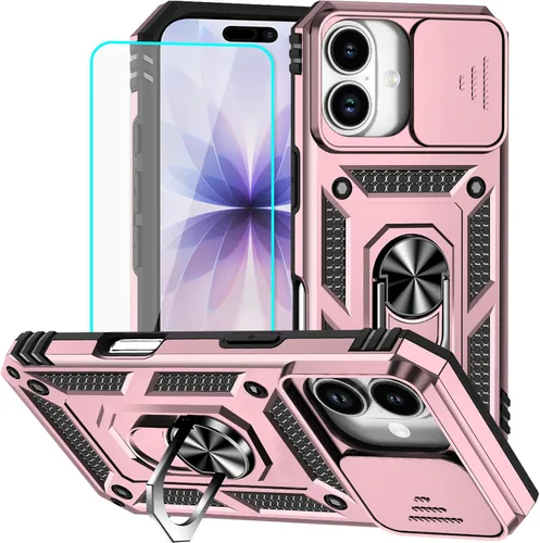 Vista 50 de HNHYGETE Funda para iPhone 12 Pro Max con protector de pantalla: [grado militar de 20 pies probada en caídas] Funda protectora para cámara Negro