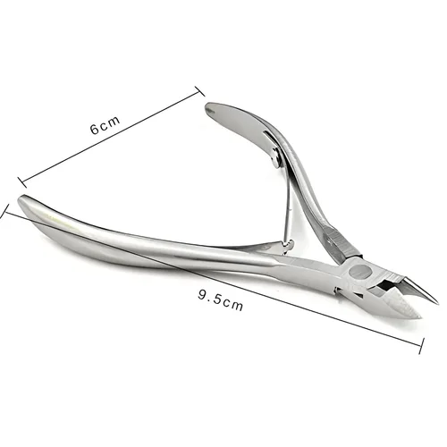Vista 4 de Set de manicura y pedicura en acero inoxidable con empujador de cutículas, eliminador y herramienta de corte de acero inoxidable. Cortador