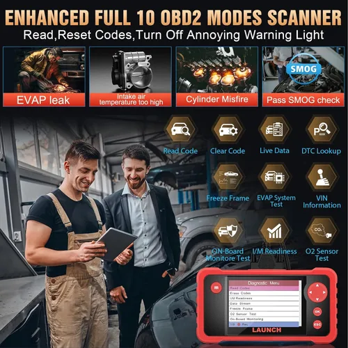 Vista 4 de LAUNCH CRP123 V2.0 Plus [Nuevo Modelo 2026] Herramienta de escaneo de todos los sistemas con 3 servicios de aceite de restablecimiento/reaprendizaje
