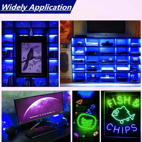 Vista 6 de El Panel de luz – 2 piezas 3.9 x 3.9 in DIY Electroluminiscente Cuttable Máscara Iluminación de Ojos DIY Cosplay Fiesta Decoración Azul