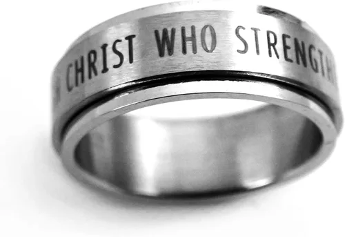 Vista 2 de Philippians 413 I Can Do All Things Through Christ Spinner Ring