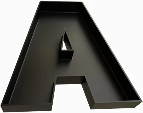 Vista 72 de Bandejas de servir de plástico duro reutilizables y rellenables con letras y números para decoración de fiesta (S, Negro)