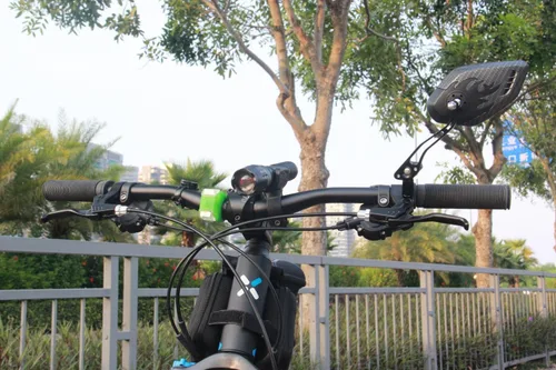 Vista 6 de Espejos de bicicleta [versión mejorada] Dos piezas HD, resistente a las explosiones, lente de vidrio, extremo de barra de lente de montaña, espejo