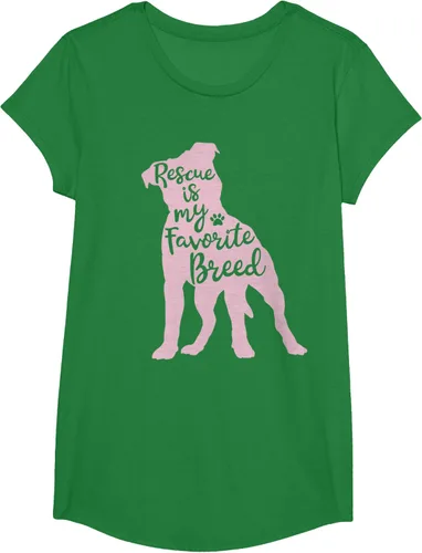 Vista 80 de Pitbull Rescue Is my Favorite Breed Dog Pit Bull Mama - Camiseta, Negro, S