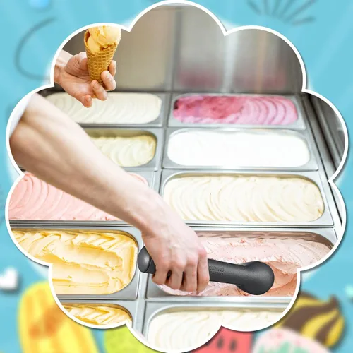 Vista 5 de Suclain Cuchara de helado de 3 piezas de 7 pulgadas, antiadherente, anticongelante, con mango cómodo, diseño de aleación de aluminio, cuchara
